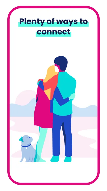 September 2021 Google Play screenshot, illustrated: Plenty of ways to connect.